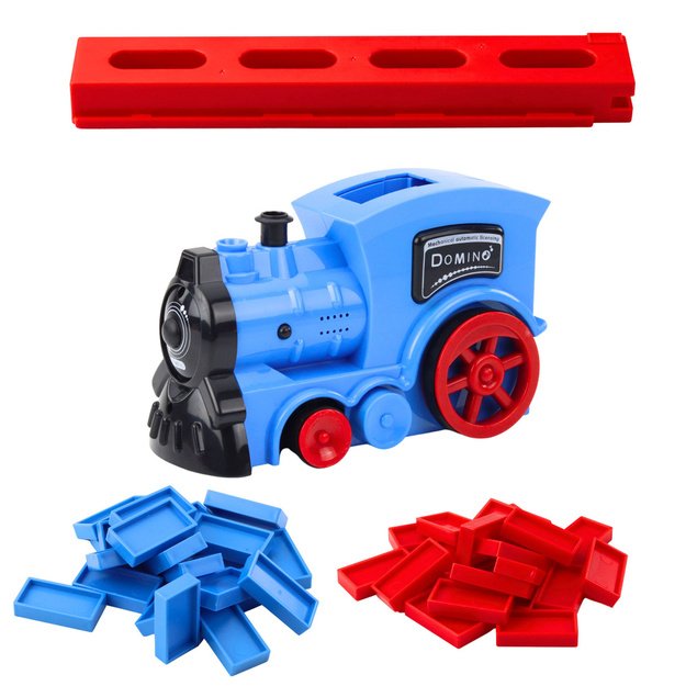 Electric Locomotive Battery Operated Domino Blocks Water Steam 80pcs 2