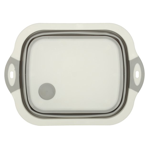 Silikoninis sulankstomas dubuo su nutekamuoju vandeniu pjaustymo lenta kelioninis kriauklės nusausintuvas 6