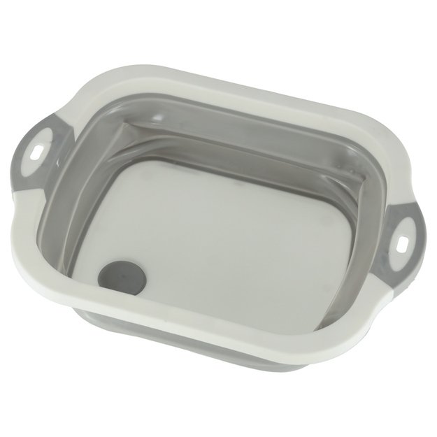 Silikoninis sulankstomas dubuo su nutekamuoju vandeniu pjaustymo lenta kelioninis kriauklės nusausintuvas 2