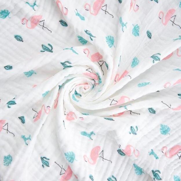 A0686 BLANKET / WRAP / TOWEL 110x105 FLAMINGOS 3