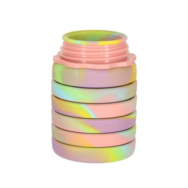 Vandens buteliukas bidonas silikoninis sulankstomas su rankena sportinis 500ml vaivorykštinis 7