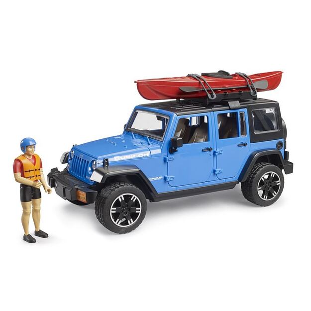 BRUDER 02529 automobilis Jeep Wrangler Rubicon su priedais