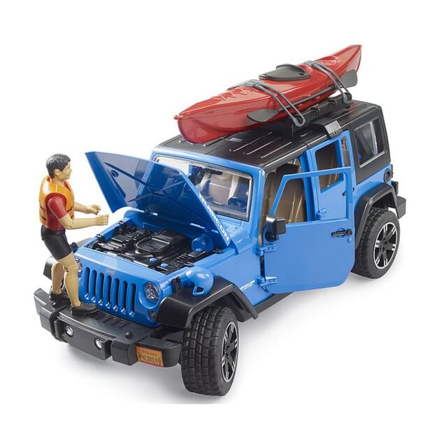 BRUDER 02529 automobilis Jeep Wrangler Rubicon su priedais