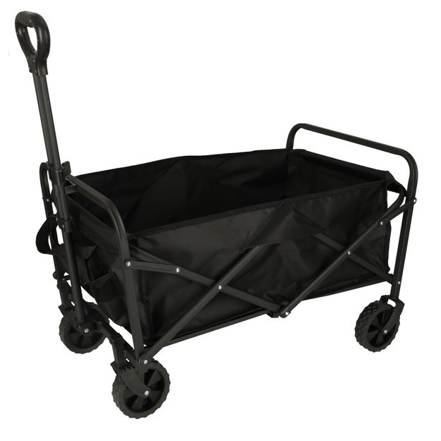 Paplūdimio pirkinių vežimėlis, sulankstomas turistinis vežimėlis, pasukamas 360 teleskopinė rankena 5