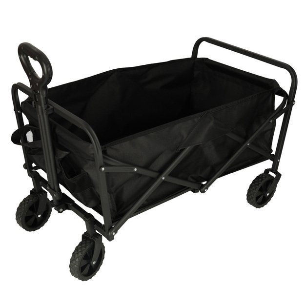 Paplūdimio pirkinių vežimėlis, sulankstomas turistinis vežimėlis, pasukamas 360 teleskopinė rankena 2