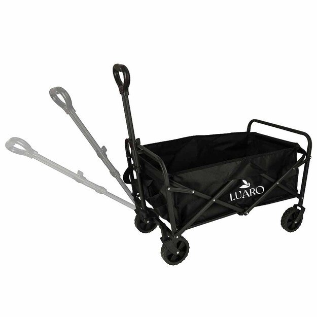 Paplūdimio pirkinių vežimėlis, sulankstomas turistinis vežimėlis, pasukamas 360 teleskopinė rankena 14