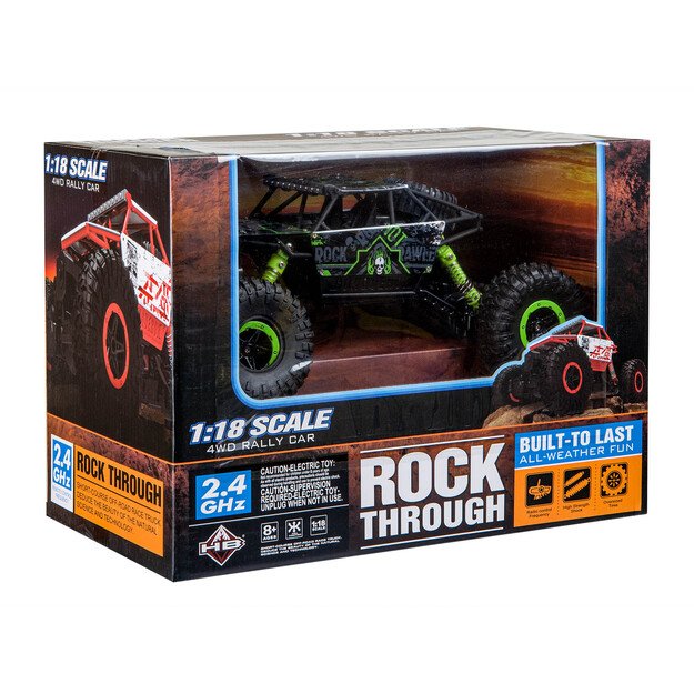 RC automobilis Rock Crawler HB 2.4GHz 1:18 žalias