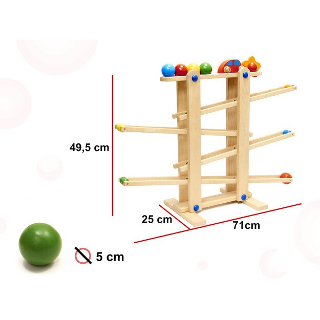 Medinis Montessori kamuoliukų takas XXL