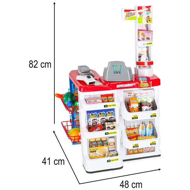 Prekybos centrų parduotuvių kasos aparatas + vežimėlis 2 modelis 12