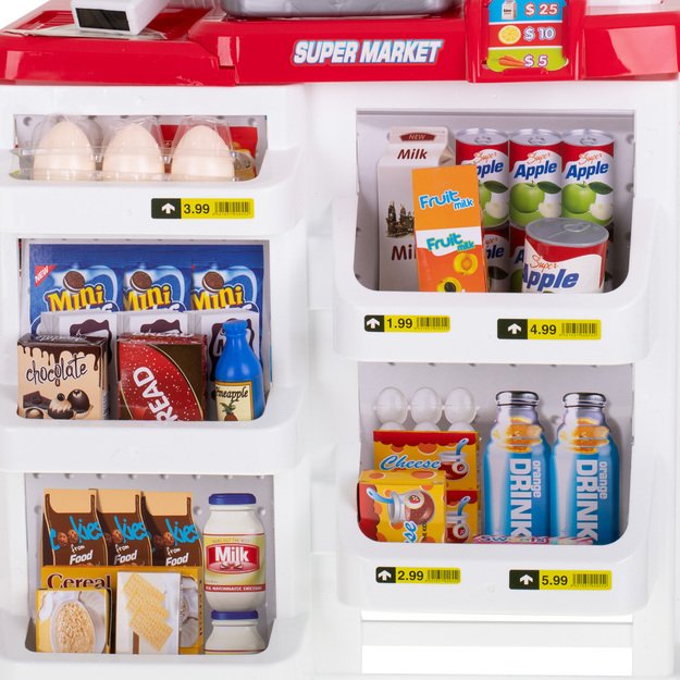 Prekybos centrų parduotuvių kasos aparatas + vežimėlis 2 modelis 23