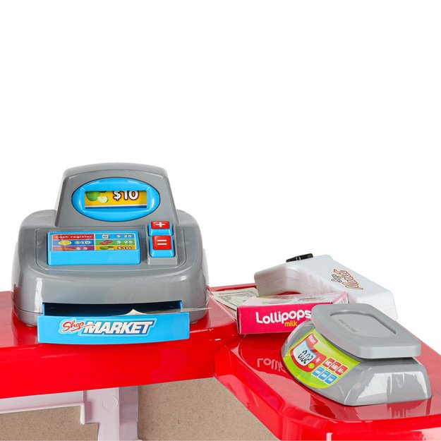 Prekybos centrų parduotuvių kasos aparatas + vežimėlis 2 modelis 11