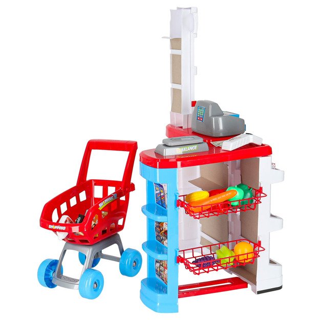 Prekybos centrų parduotuvių kasos aparatas + vežimėlis 2 modelis 4