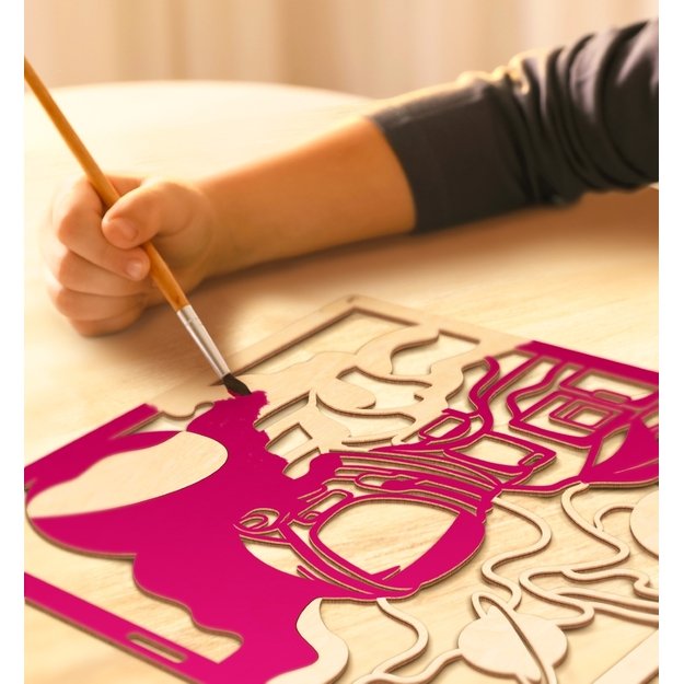 Splat Planet medinis 3D spalvinimo paveikslas, Kosmosas 3