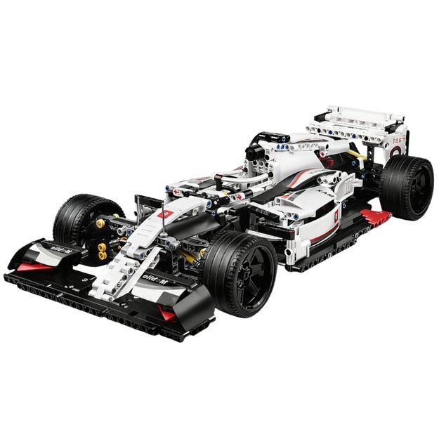 Construction Bricks F1 Race Car White and Red 1235 pcs.
