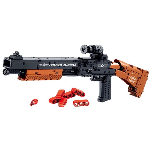 Building blocks M4 Bernelli rifle with shooting function, 1137 pieces. 1