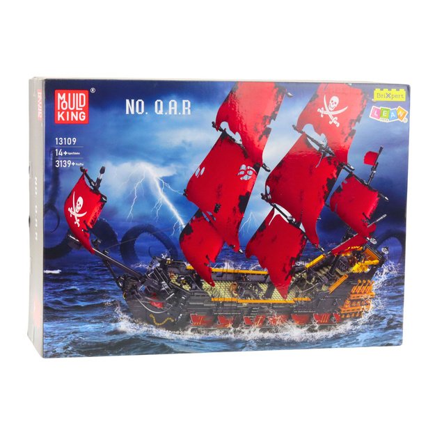 Construction Bricks Pirate Ship Red Sails 3139 pcs. 2