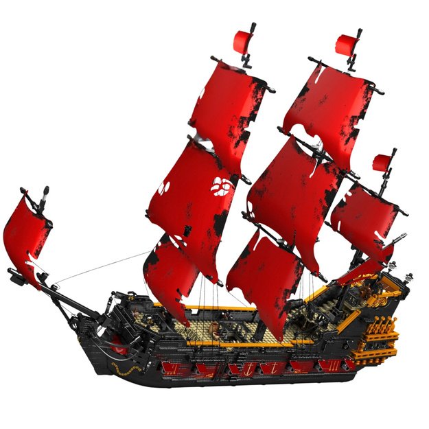 Construction Bricks Pirate Ship Red Sails 3139 pcs. 1