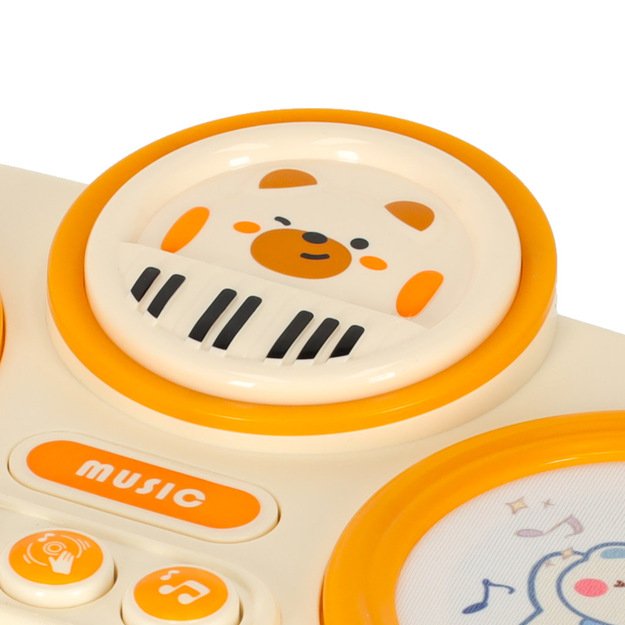 Vaikiški interaktyvūs vargonai pianinas edukacinis smėlio spalvos 6