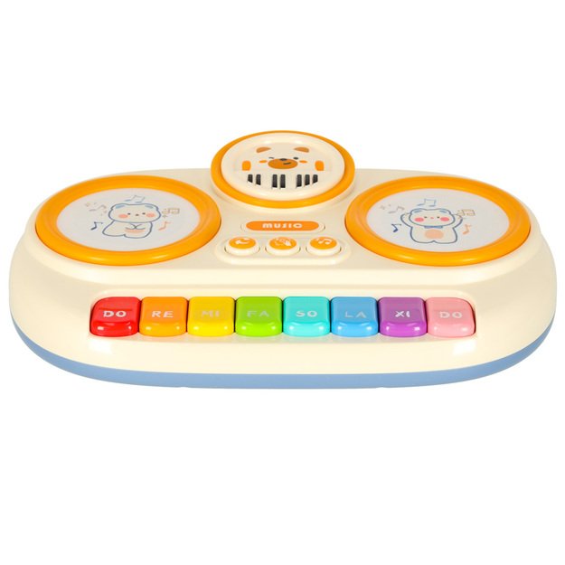 Vaikiški interaktyvūs vargonai pianinas edukacinis smėlio spalvos 8