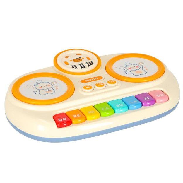 Vaikiški interaktyvūs vargonai pianinas edukacinis smėlio spalvos 1