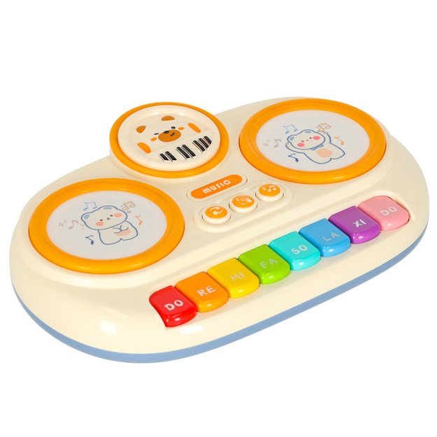 Vaikiški interaktyvūs vargonai pianinas edukacinis smėlio spalvos 3