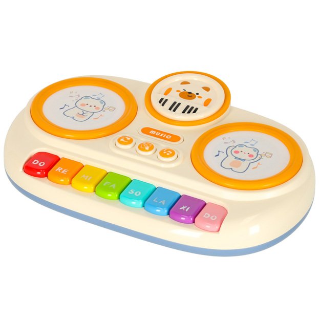 Vaikiški interaktyvūs vargonai pianinas edukacinis smėlio spalvos 4