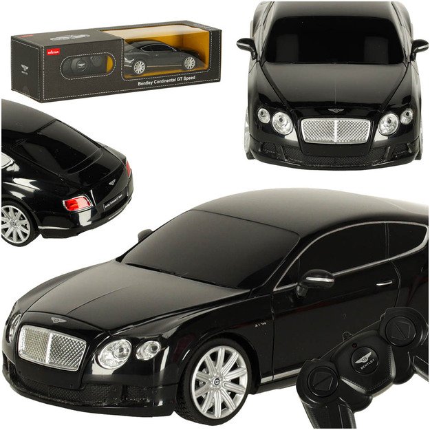 Rastar 48600 Bentley Continental GT 1:24 juodas nuotolinio valdymo automobilis
