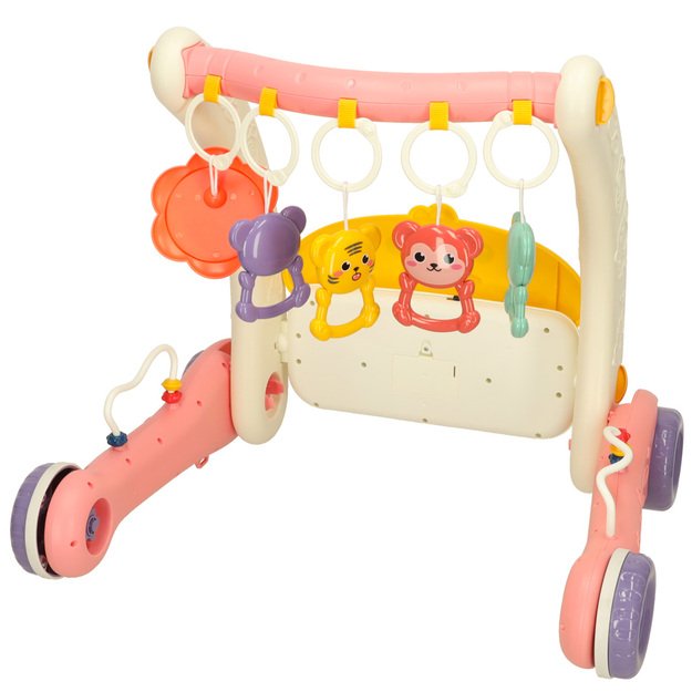 Stumdukas ir edukacinis kilimėlis 2-in-1 (pink - white) 4