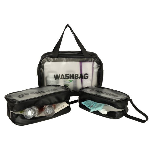 Cosmetic Bag Set (Black)