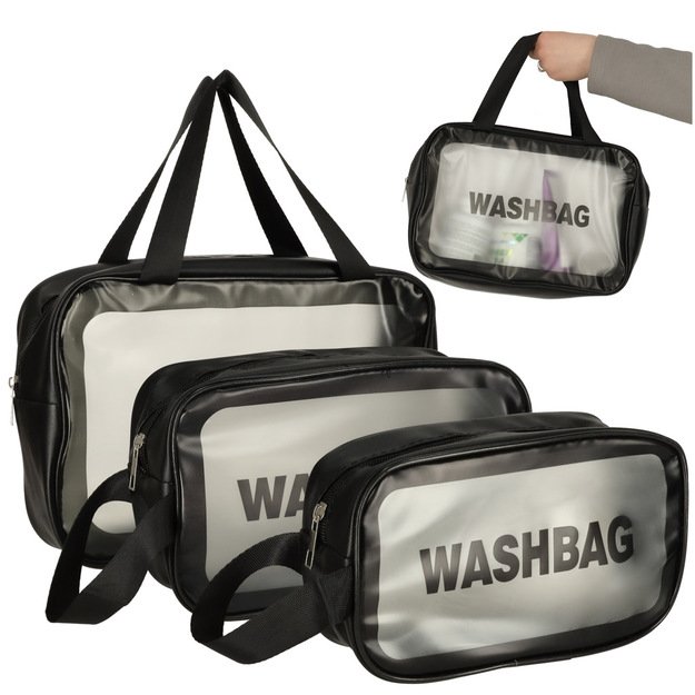 Cosmetic Bag Set (Black)