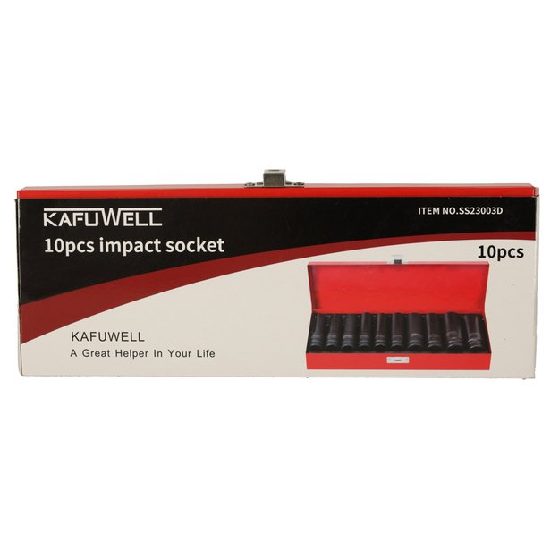 Impact head set 1/2 10-24 mm 10 pieces