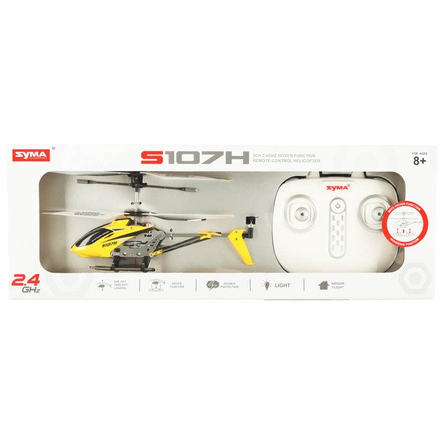 SYMA S107H RC sraigtasparnis 2.4GHz RTF geltonos spalvos