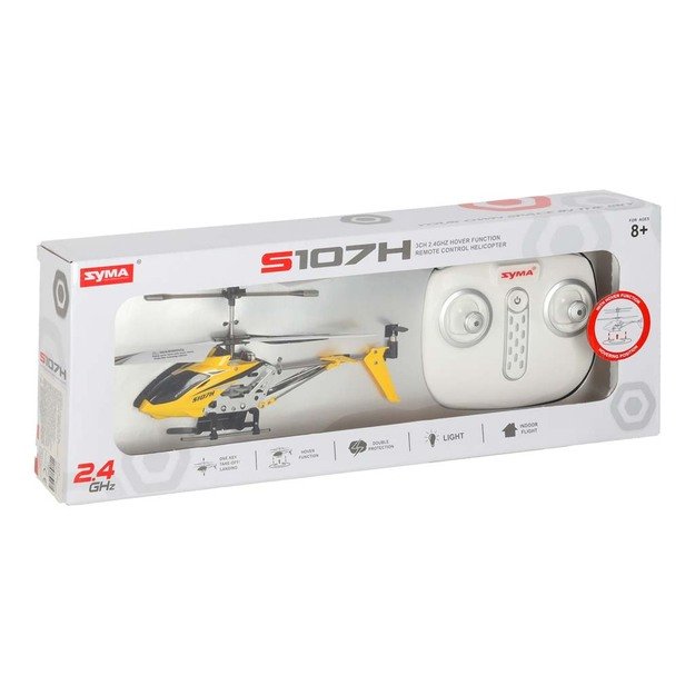 SYMA S107H RC sraigtasparnis 2.4GHz RTF geltonos spalvos 30