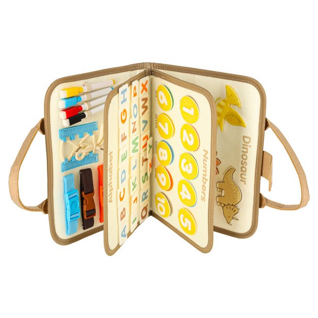 Sensorinė veiklos kuprinė montessori dinosaur  1