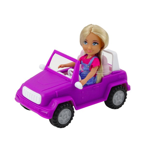 Ankiki Doll Set Convertible Car with Trailer and Horse 2