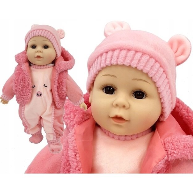 Dainuojanti lėlė (aukštis 45 cm) Rožinė