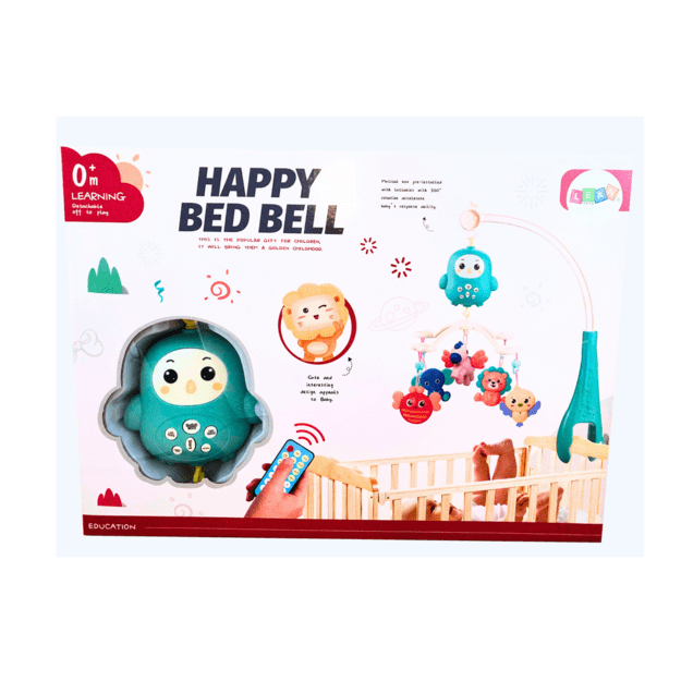 Crib Carousel with Remote Control Lullabies Sounds Blue