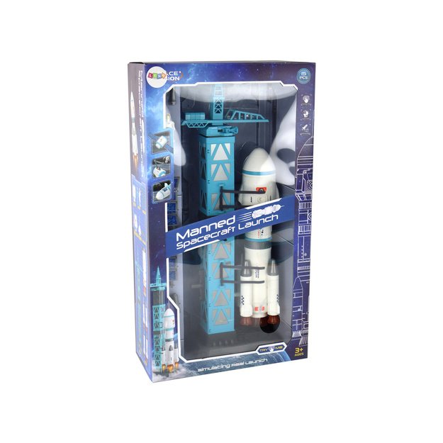 Toy Space Mission Rocket Astronauts Launcher 15 Elements