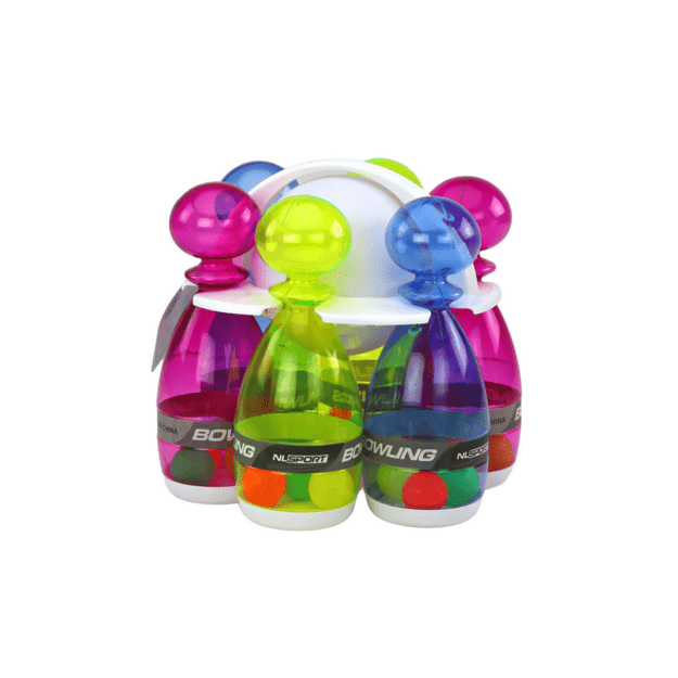 Bowling Set of 6 Transparent Colorful Bowling Pins 3