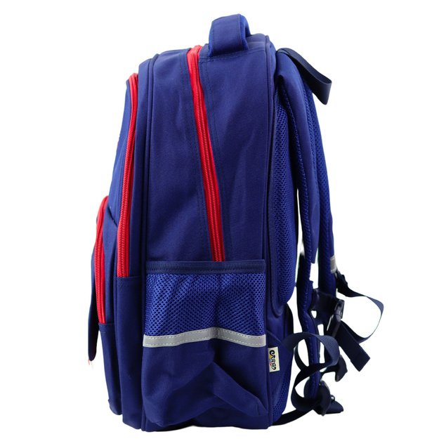 School Backpack Chest Strap Navy Blue Red 20L 38cm 2