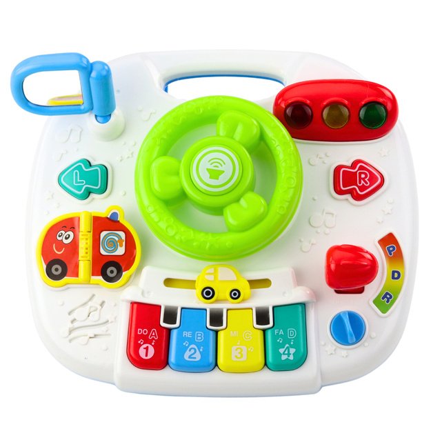 Panel Interactive Table Educational Steering Wheel 2in1 Lights Sounds 1