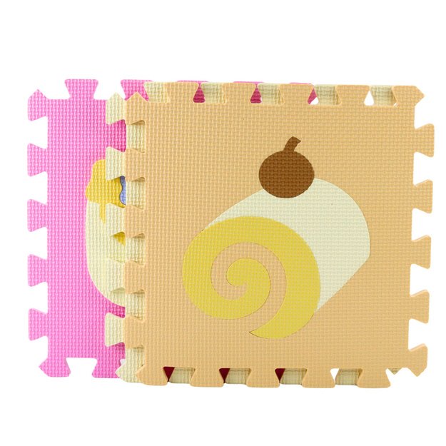 Soft Puzzle Educational Mat EVA Foam Fruits Sweets Pastel 16 pcs. 1