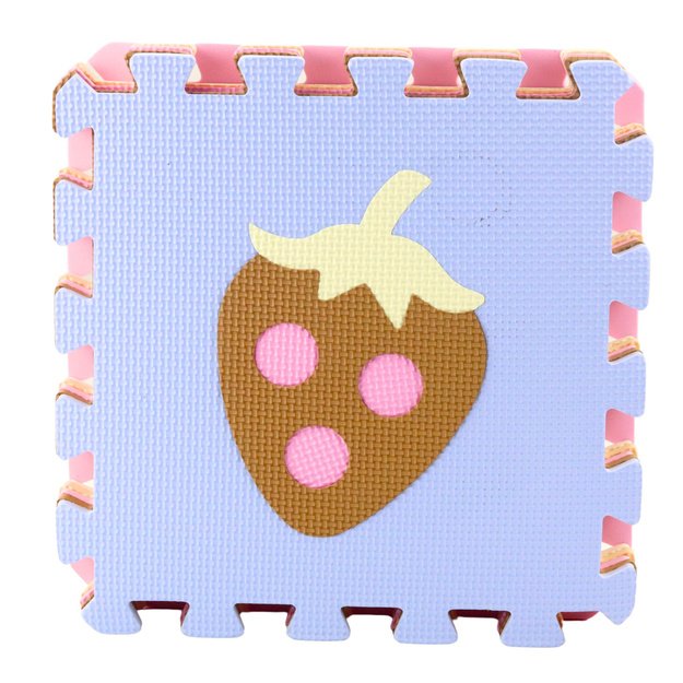 Soft Puzzle Educational Mat EVA Foam Fruits Sweets Pastel 16 pcs. 2