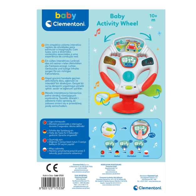 Interactive Talking Electronic Steering Wheel Polish and German Language Clementoni 17533 5