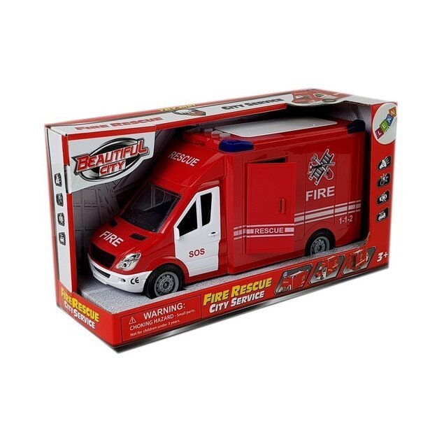 Gaisrinis automobilis su frikcine garso pavara, atidarantis duris 6