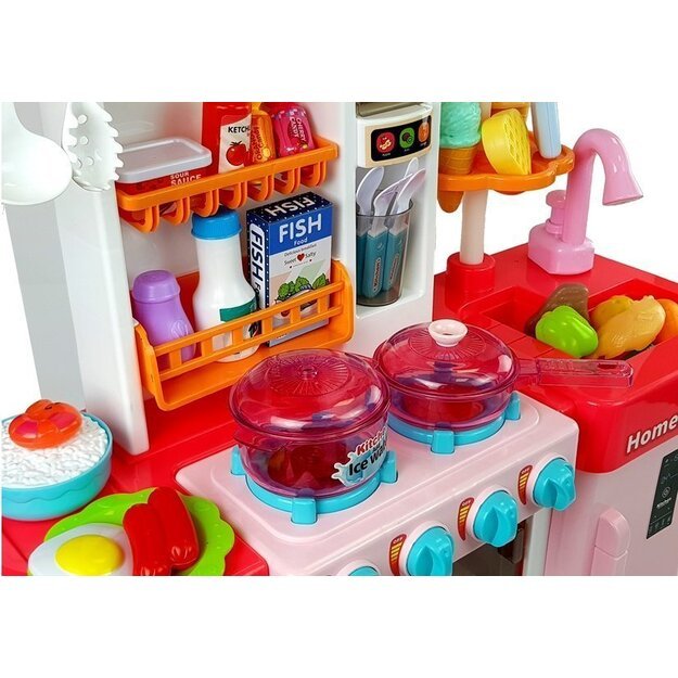 Musical Kitchen with Lights and Water Pink
