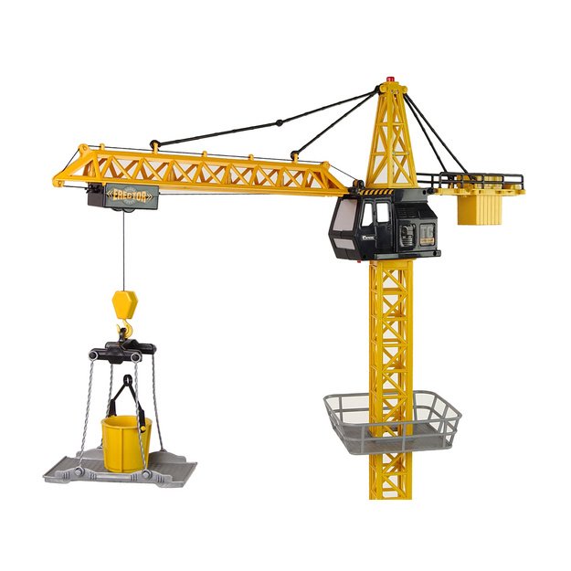 Huge crane + R/C remote control  Height 183 cm 2 working levels