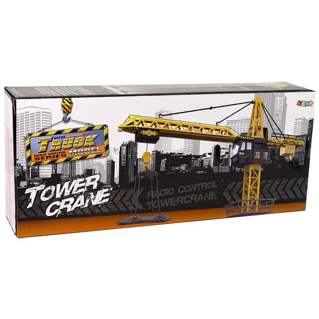 Huge crane + R/C remote control  Height 183 cm 2 working levels