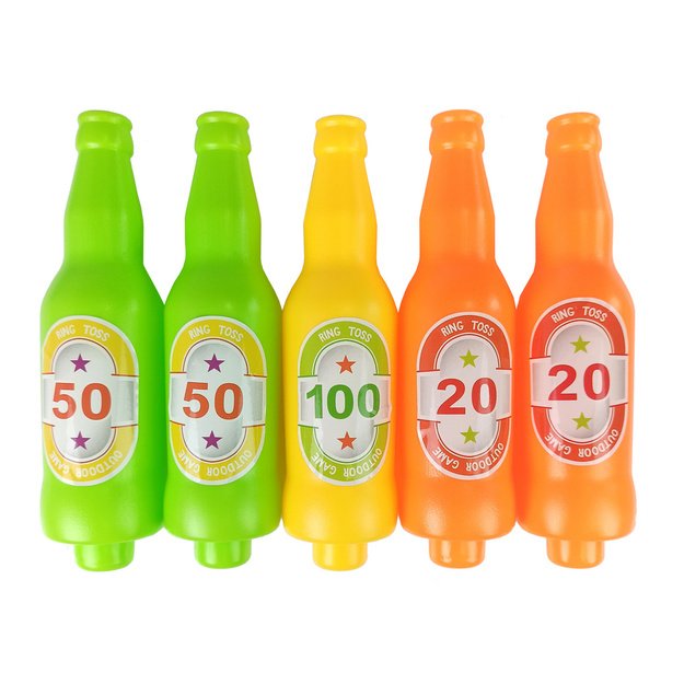 Rankinio žaidimas Hoop Throw Spalvoti buteliai Taškai 2