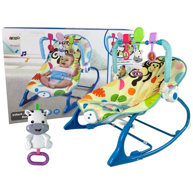 Supamasis krėslas 2in1 Blue Zebra Sounds Vibration